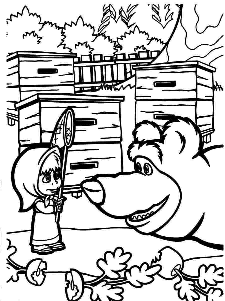 Colouring pages of masha and the bear – Huangfei.info