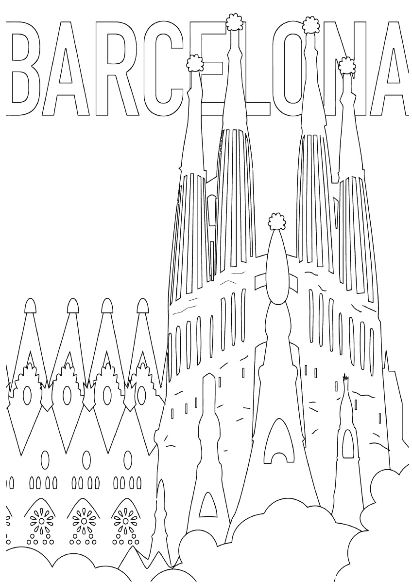Barcelona Coloring Pages - Coloring Home