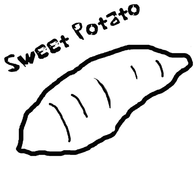 Sweet Potato Coloring Page coloring page & book for kids.