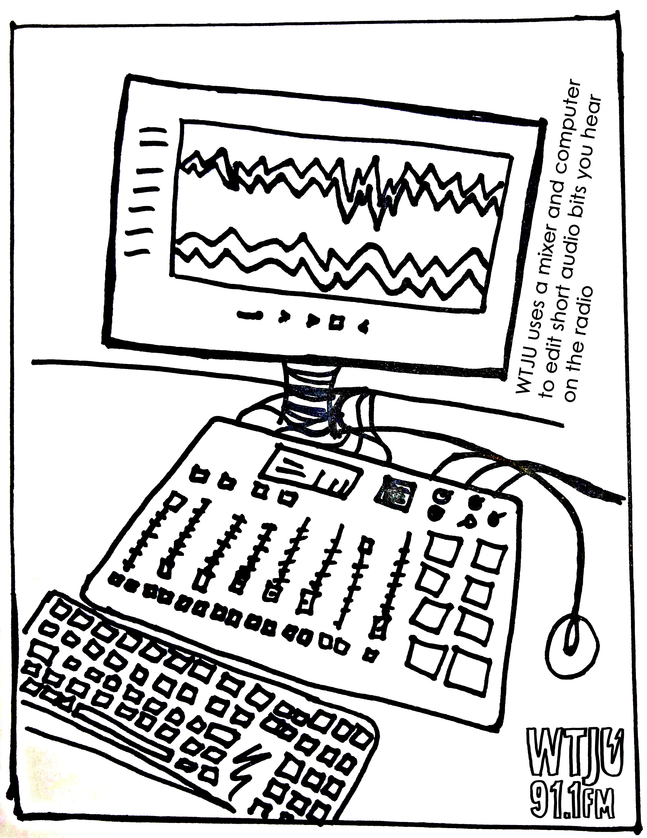 Color your radio! WTJU coloring pages for quarantined kids of all ages -  WTJU