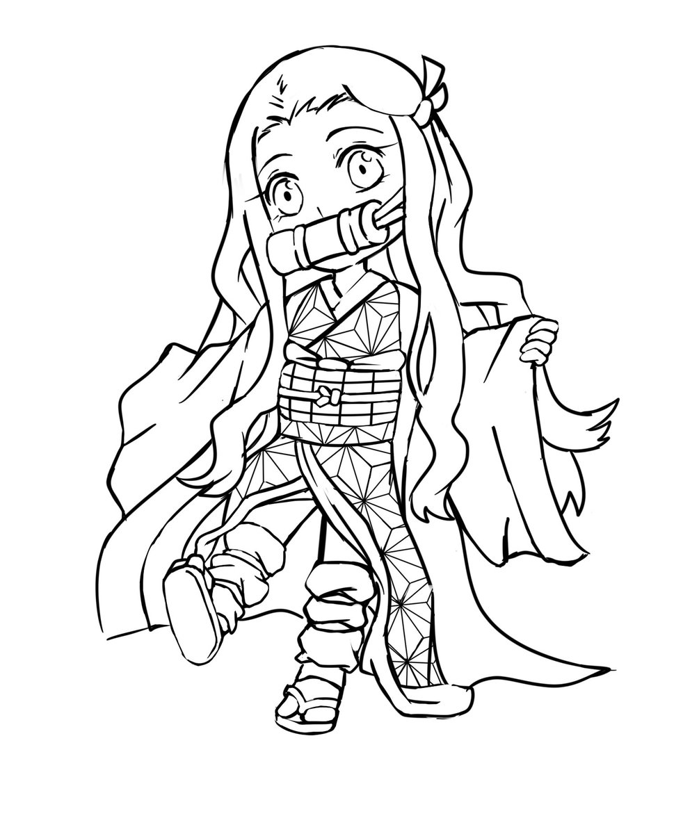 Nezuko Kamado Coloring Pages   Coloring Home