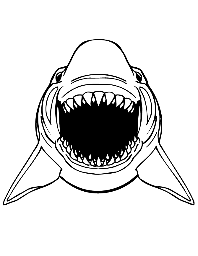 shark mouth coloring page - Clip Art Library