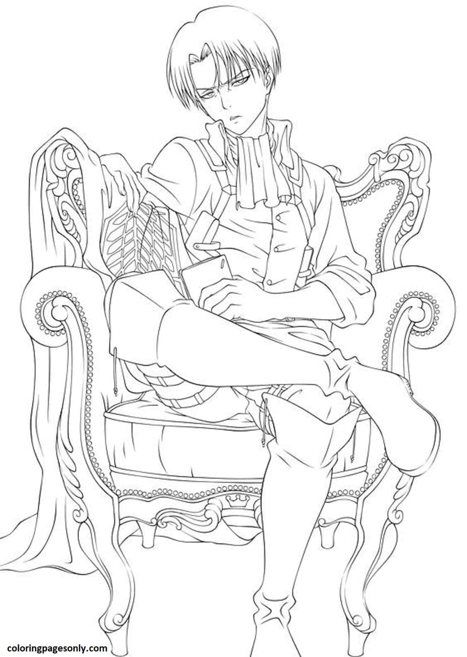 Handsome Levi Ackermann Coloring Pages - AOT Coloring Pages - Coloring Pages  For Kids And Adults