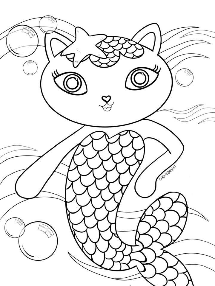 Gabby's Dollhouse Free Printable Coloring Activity Sheets