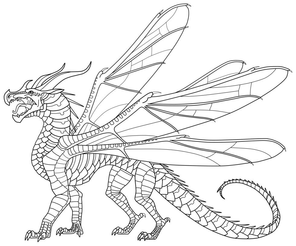 Download or print this amazing coloring page: Silkwing Hybrid Wings Of Fire...