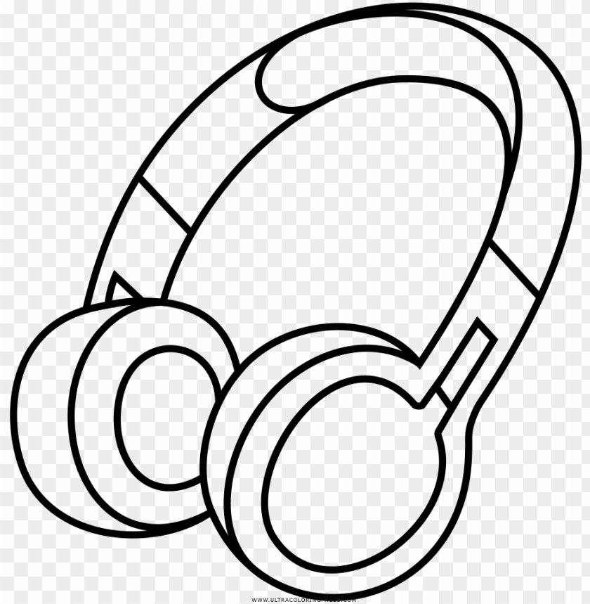 Drawing Headphones Clip Art Transparent Library - Headphone Coloring Page  PNG Image With Transparent Background | TOPpng - Coloring Home