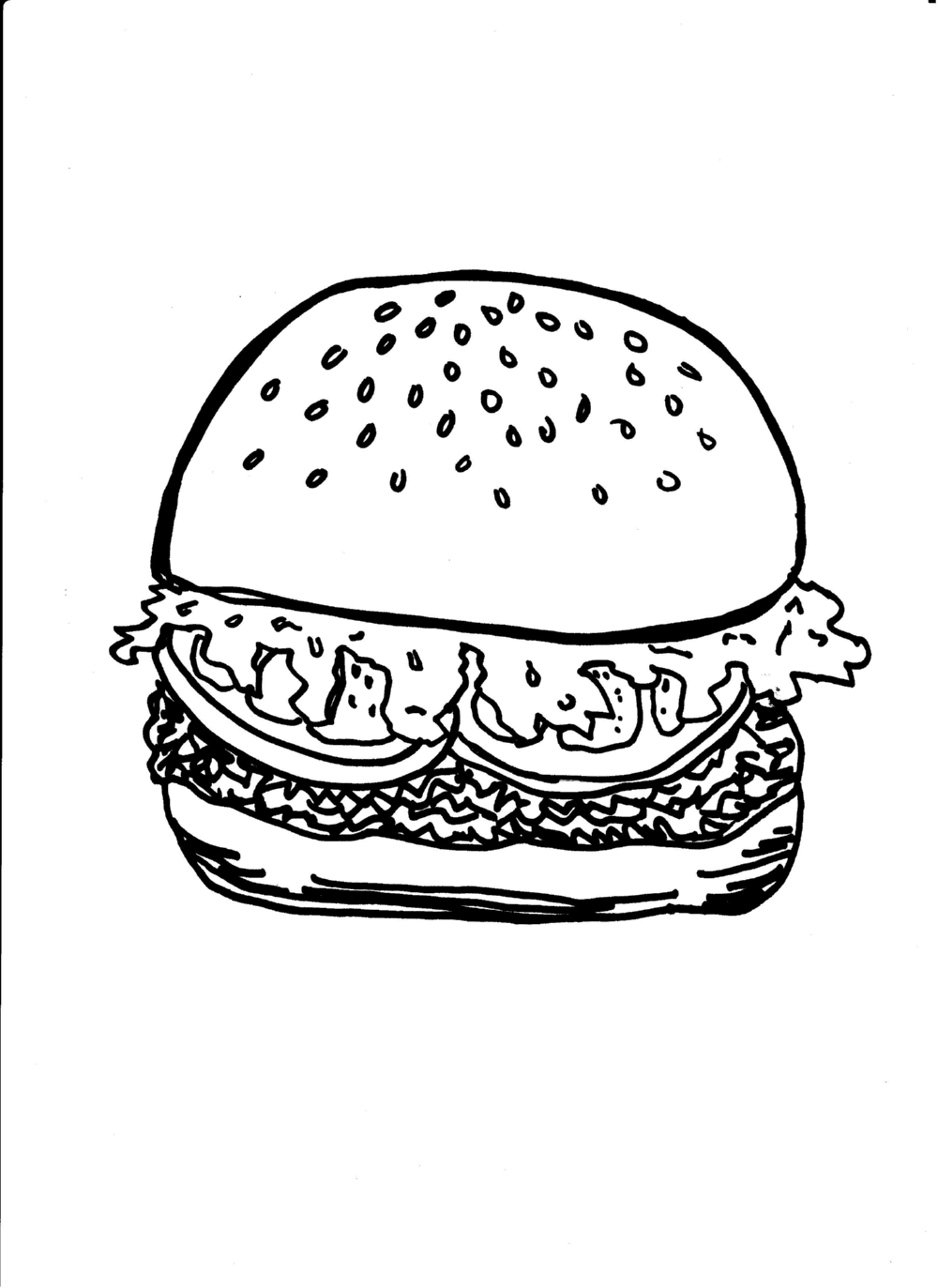 Unhealthy Food Coloring Pages - Get Coloring Pages
