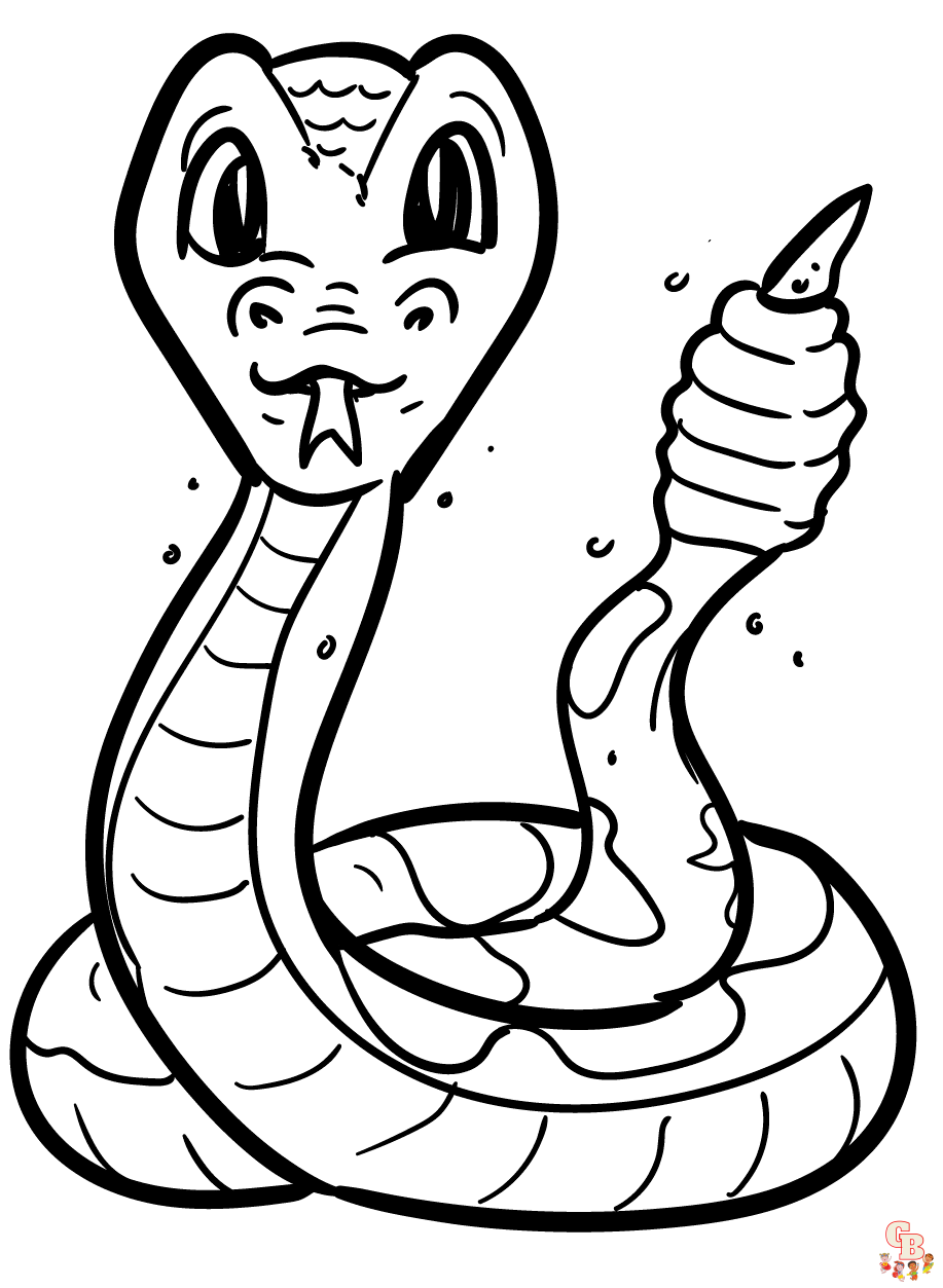 Enjoy the Serpentine World with Rattlesnake Coloring Pages