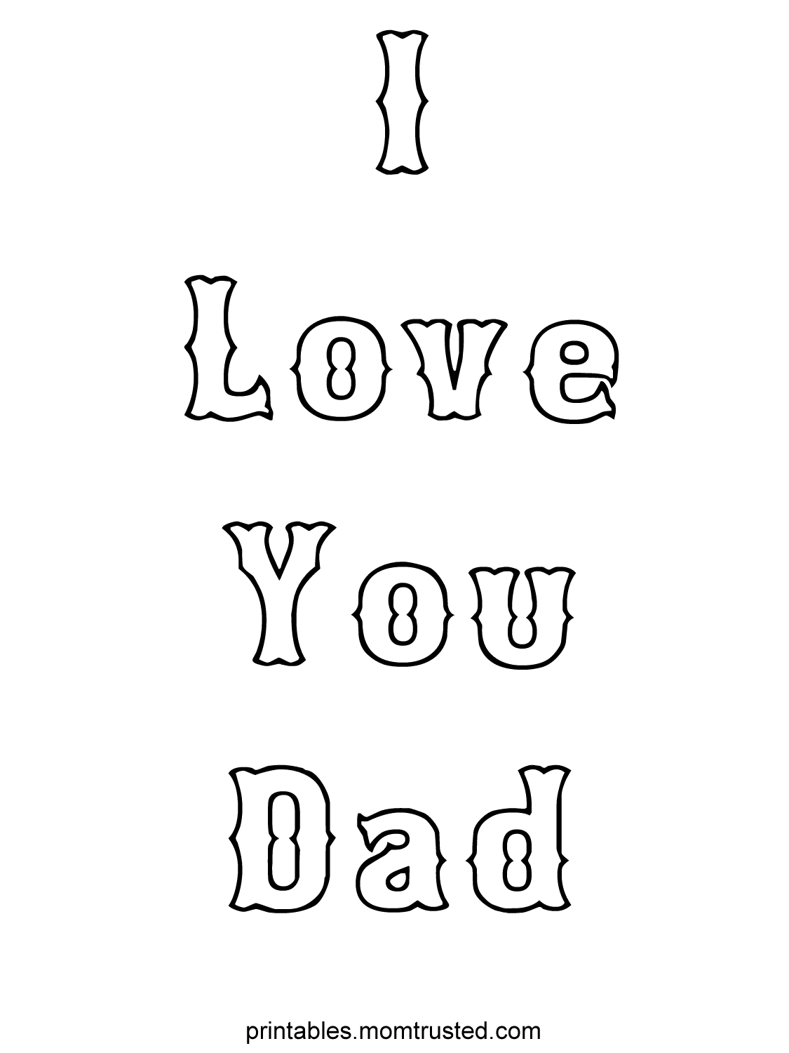 I Love You Dad Coloring Pages - Get Coloring Pages
