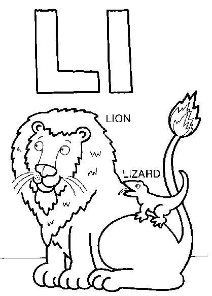 Lowercase Letter L Coloring Page - High Quality Coloring Pages