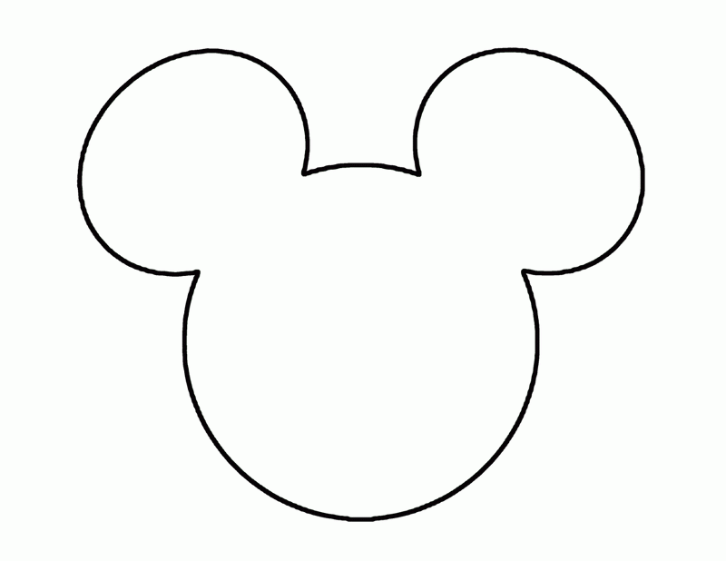 Mickey Mouse face outline