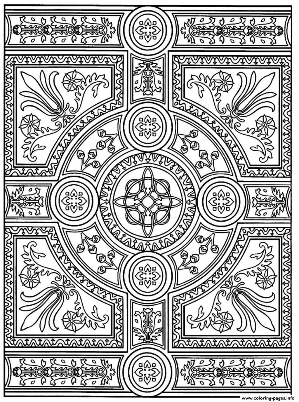 Print adult zen anti stress to print parquet patterns Coloring pages