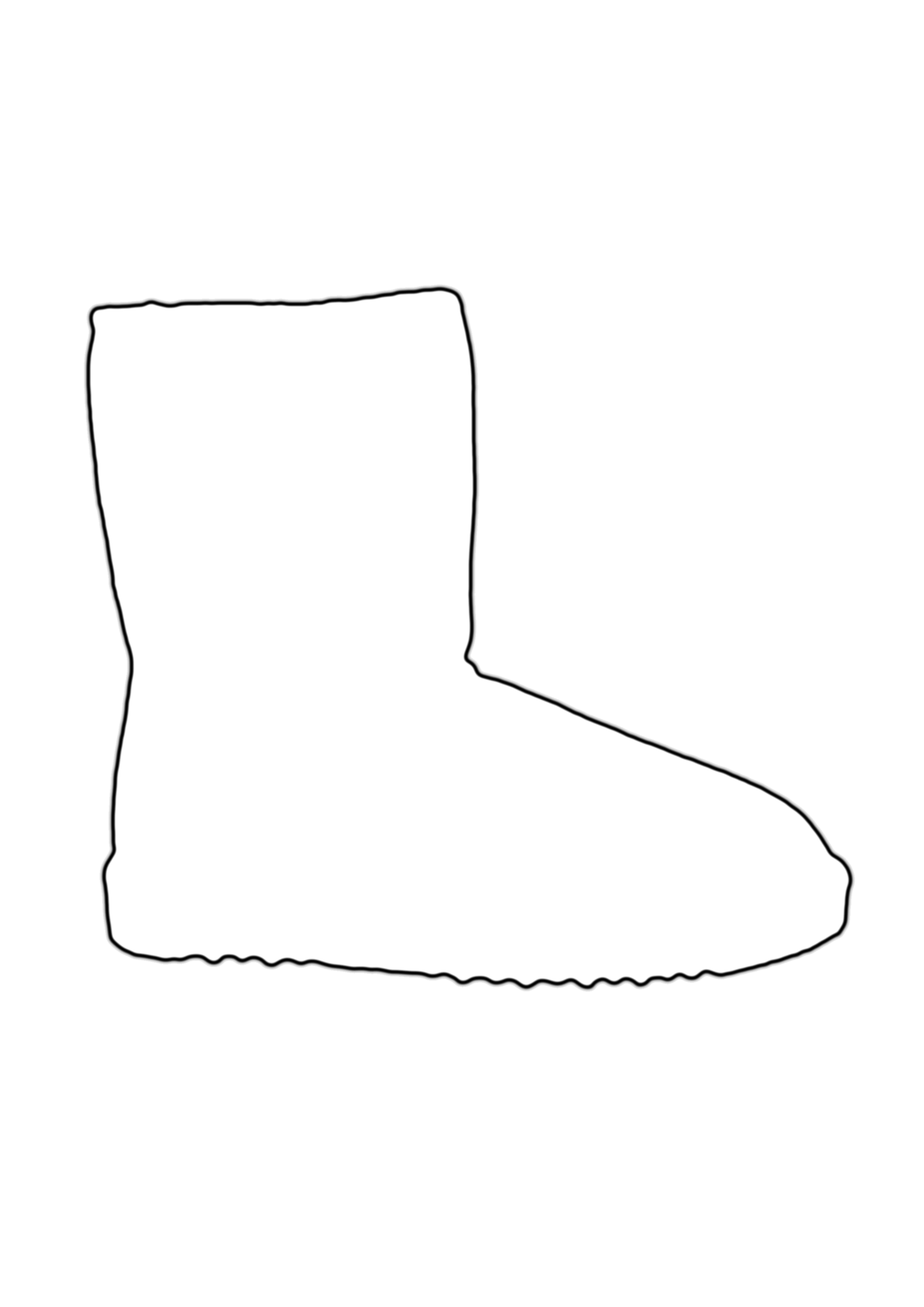 Winter Boots Black And White Clipart - Clipart Kid