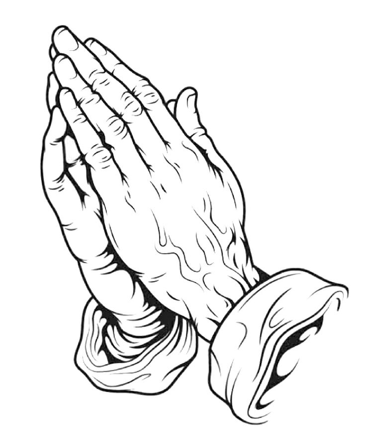 Printable Praying Hands Coloring Page Coloring Home