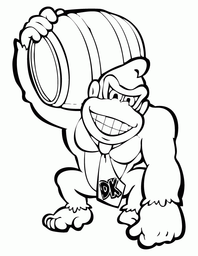 Donkey Kong Returns Coloring Pages - Coloring Page