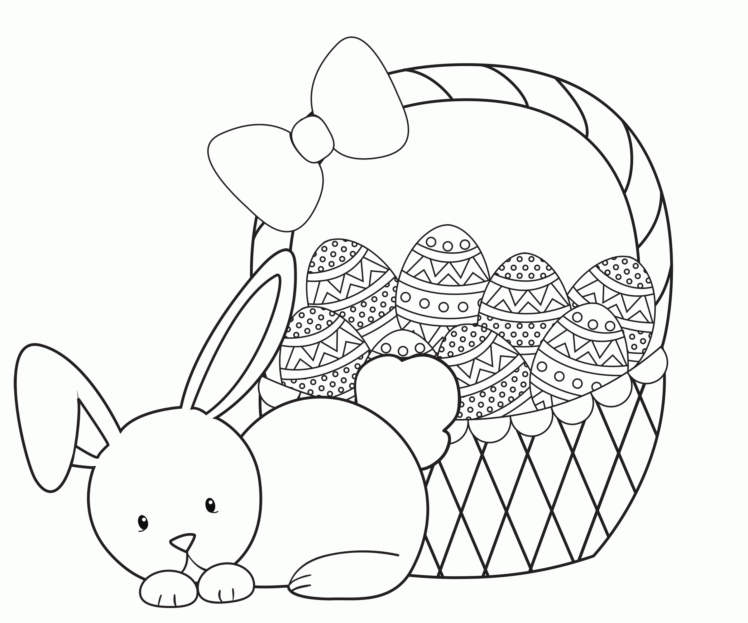Empty Easter Basket Coloring Page - Coloring Home