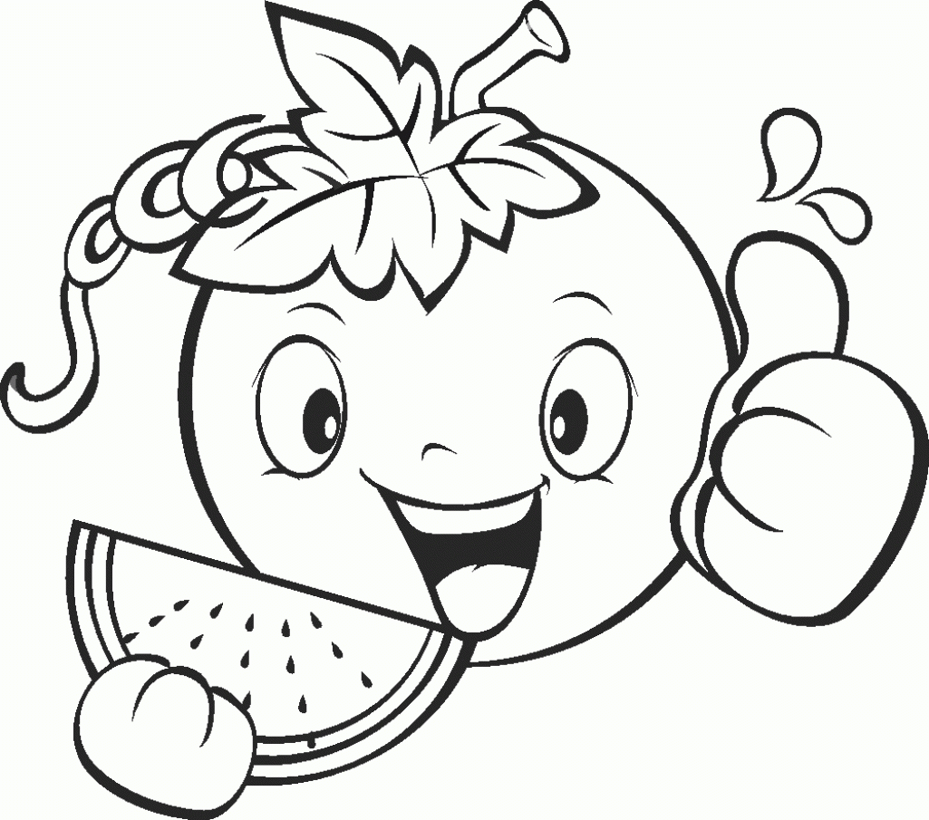 Download Fruits And Vegetable Coloring Pages - Coloring Home