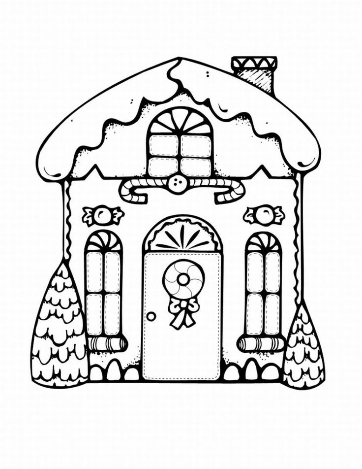 Gingerbread House Coloring Page Nice - Coloring pages