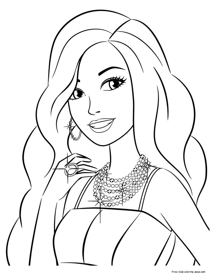barbie coloring pages print out for girls - Free Printable ...