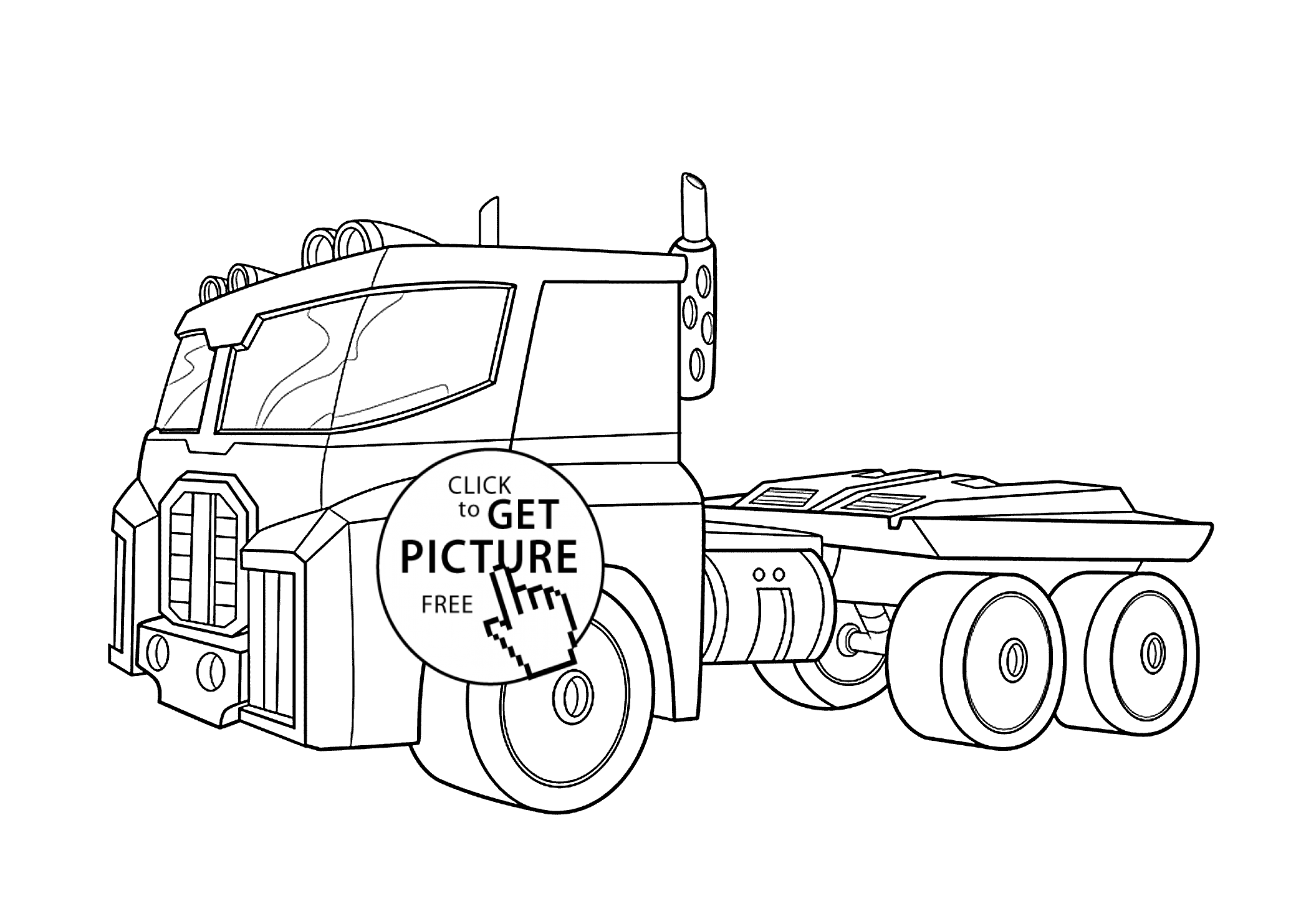 Optimus Prime bot coloring pages for kids, printable free - Rescue ...