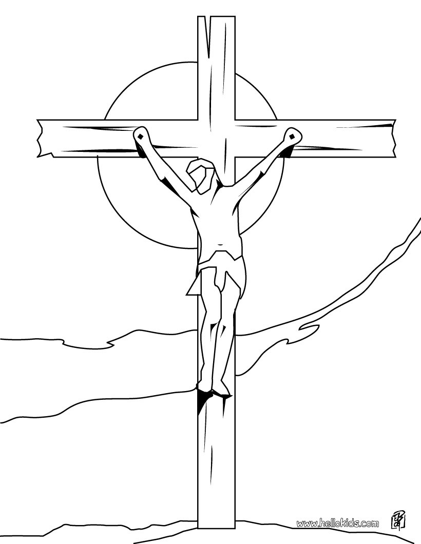 Crucifixion of jesus coloring pages - Hellokids.com