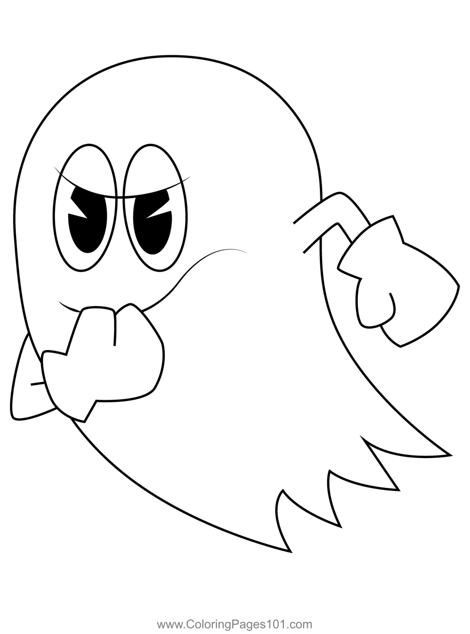 Blinky Pac-Man Coloring Page for Kids - Free Pac-Man Printable Coloring  Pages Online for Kids - ColoringPages101.com | Coloring Pages for Kids