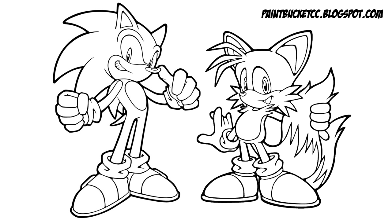 Printable Sonic And Tails Coloring Pages