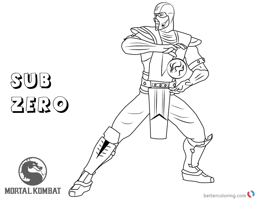 Sub Zero Coloring Pages Printable