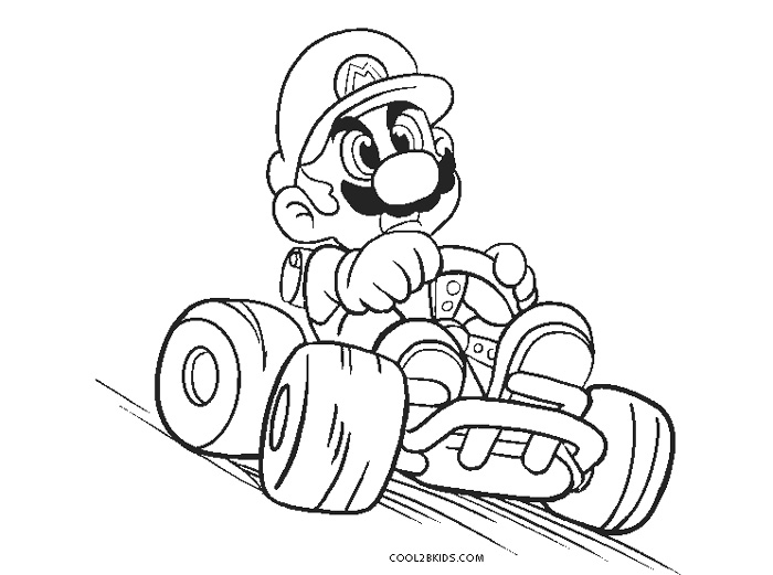 Free Printable Mario Kart Coloring Pages For Kids