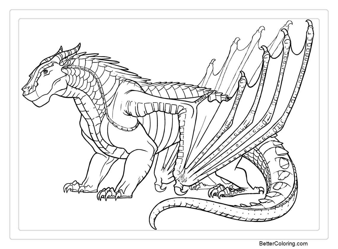 fire dragon coloring page