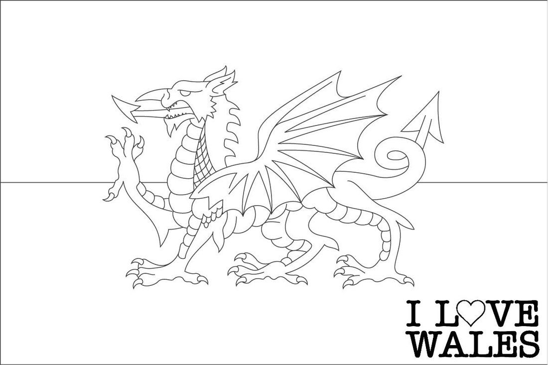COLOUR IN - Google Search | Flag coloring pages, Dragon coloring ...
