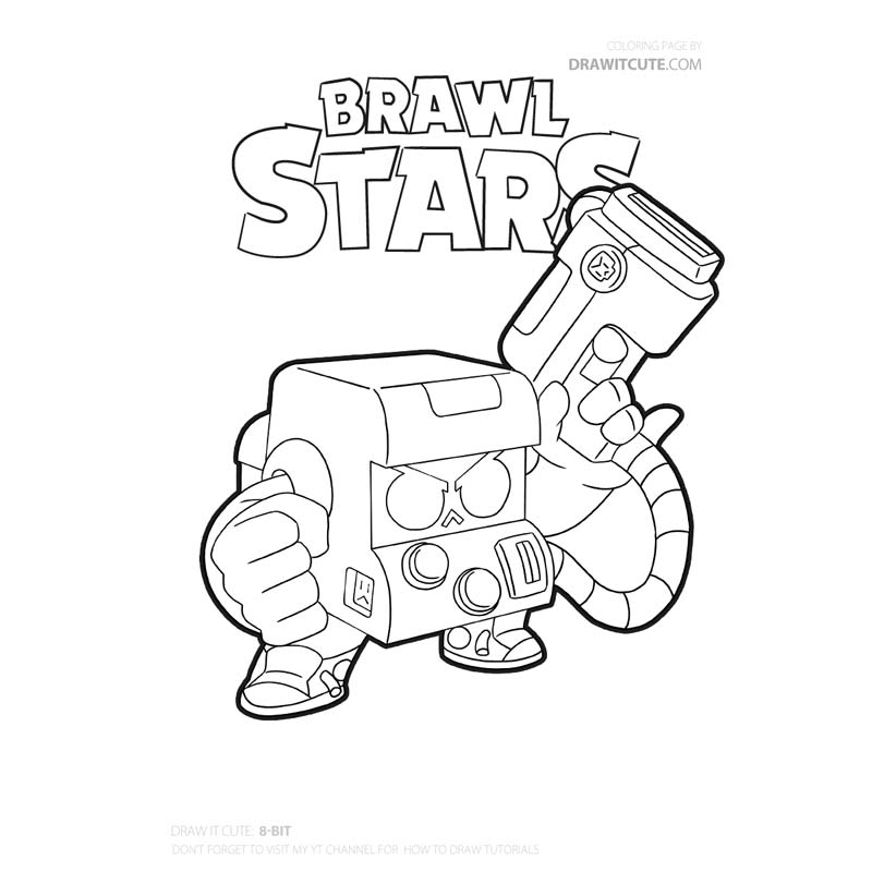 8-Bit | Brawl Stars coloring page - Color for fun