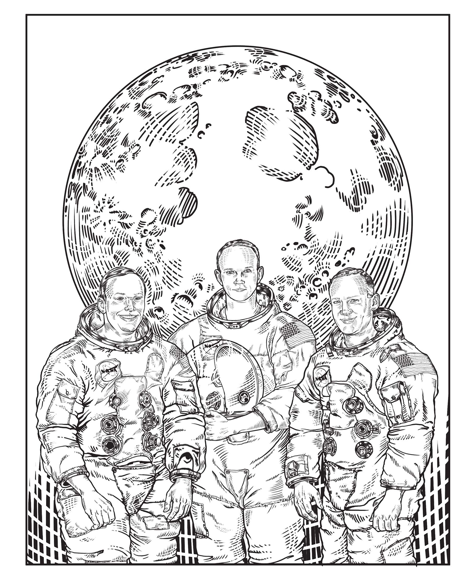 Amazon - Apollo 11: First Men on the Moon Coloring Book (Dover Coloring  Books): Petruccio, Steven James: 9780486834948: Books