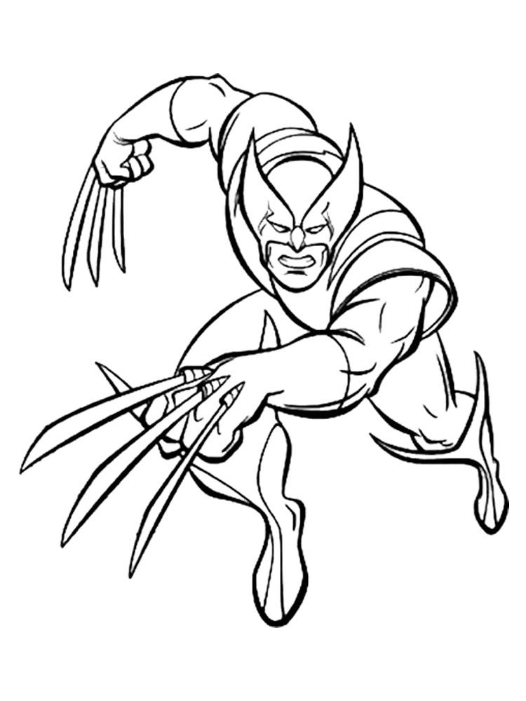 Wolverine coloring pages. Free Printable Wolverine coloring pages.