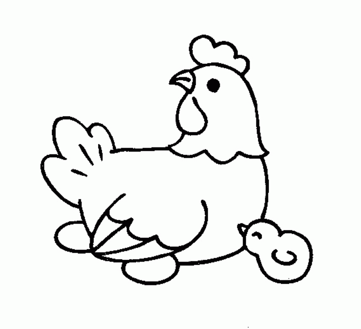 realistic hen and rooster farm animal coloring pages ...