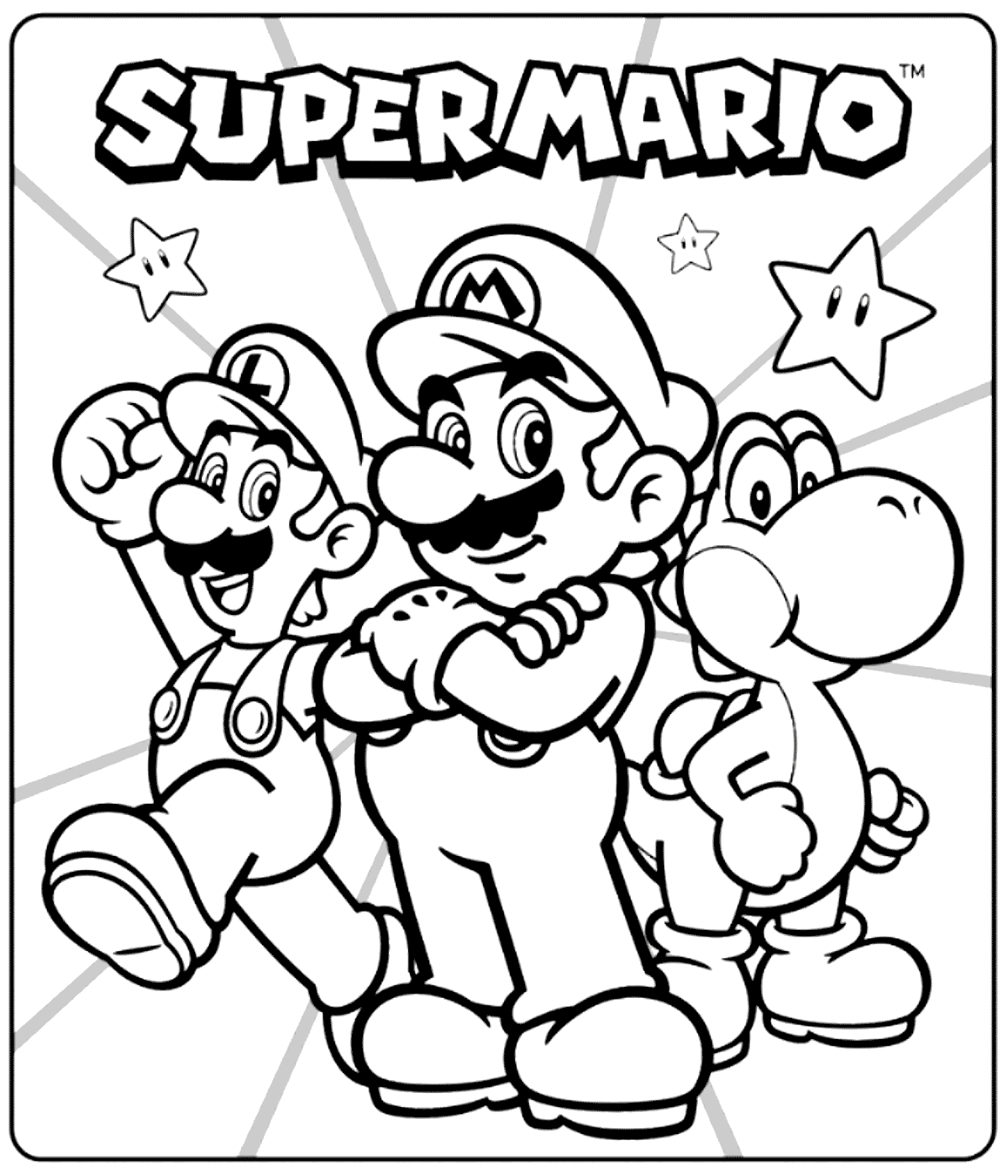 Super Mario Coloring Page - Coloring Home