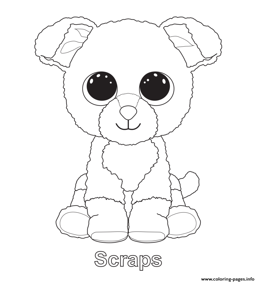 Scraps Beanie Boo Coloring page Printable