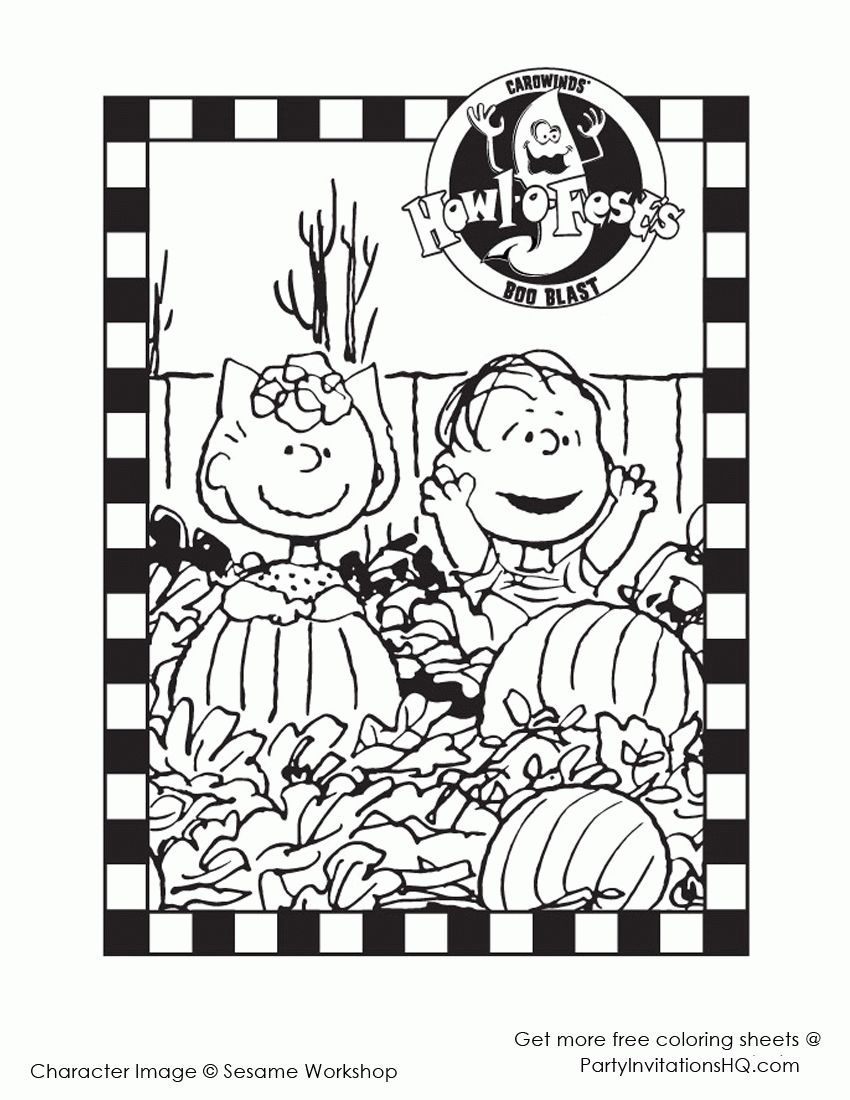 And The Great Pumpkin Charlie Brown Coloring Pages To Print ...
