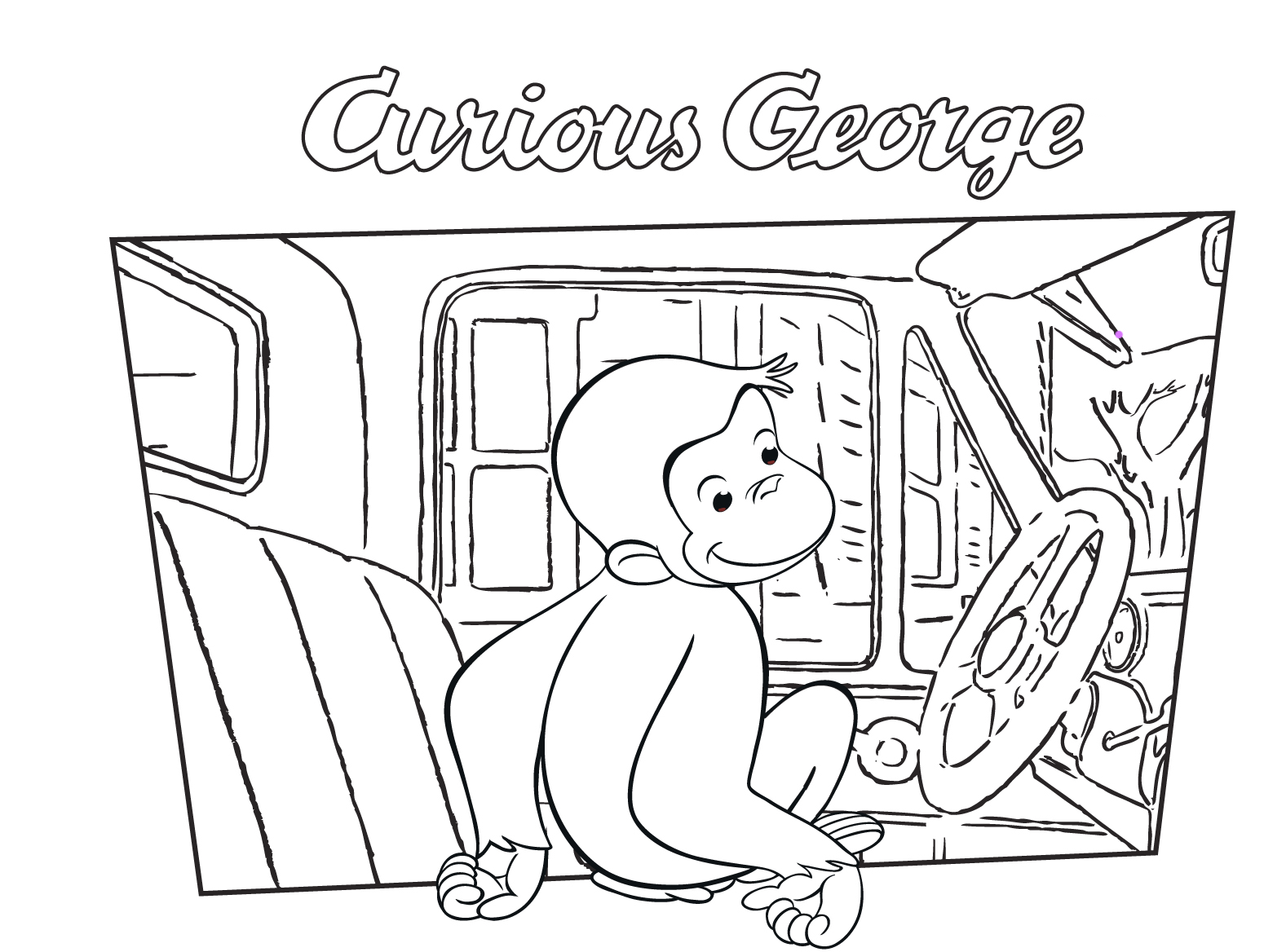 Curious George Coloring Pages and Book | UniqueColoringPages