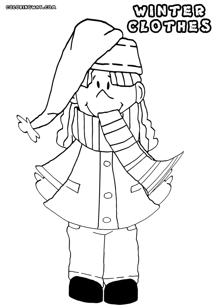 Scarf coloring pages | Coloring pages to download and print