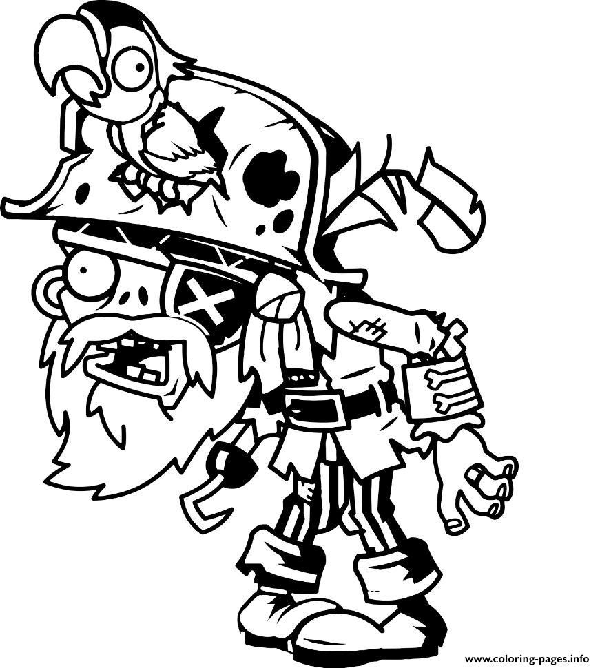Print pirate plants vs zombies Coloring pages