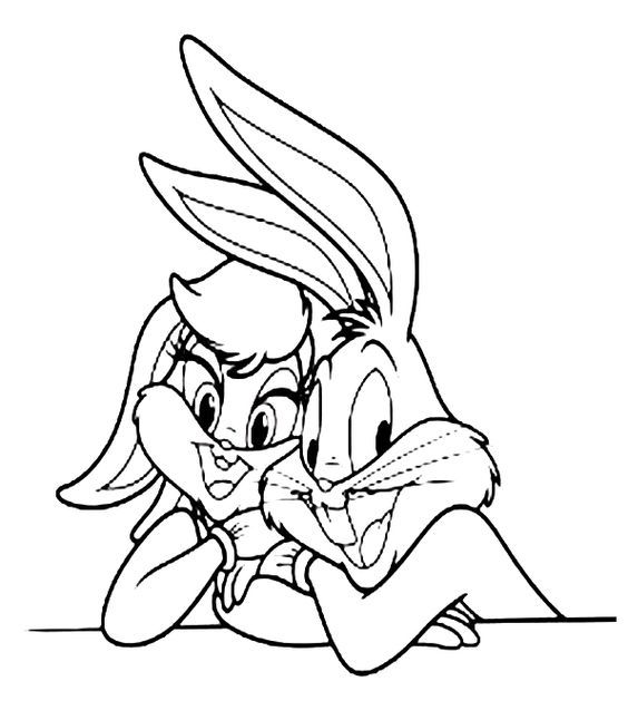Lola Bunny And Bugs Bunny Coloring Pages - Looney Tunes Cartoon ... -  Coloring Home