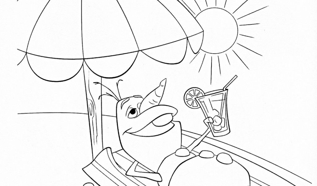 15 pics of disney frozen olaf in summer coloring pages