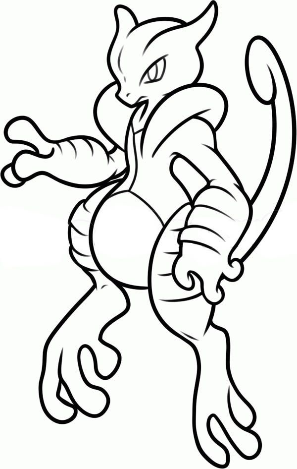 Picture of Mega Mewtwo X Coloring Page - Download & Print Online ...