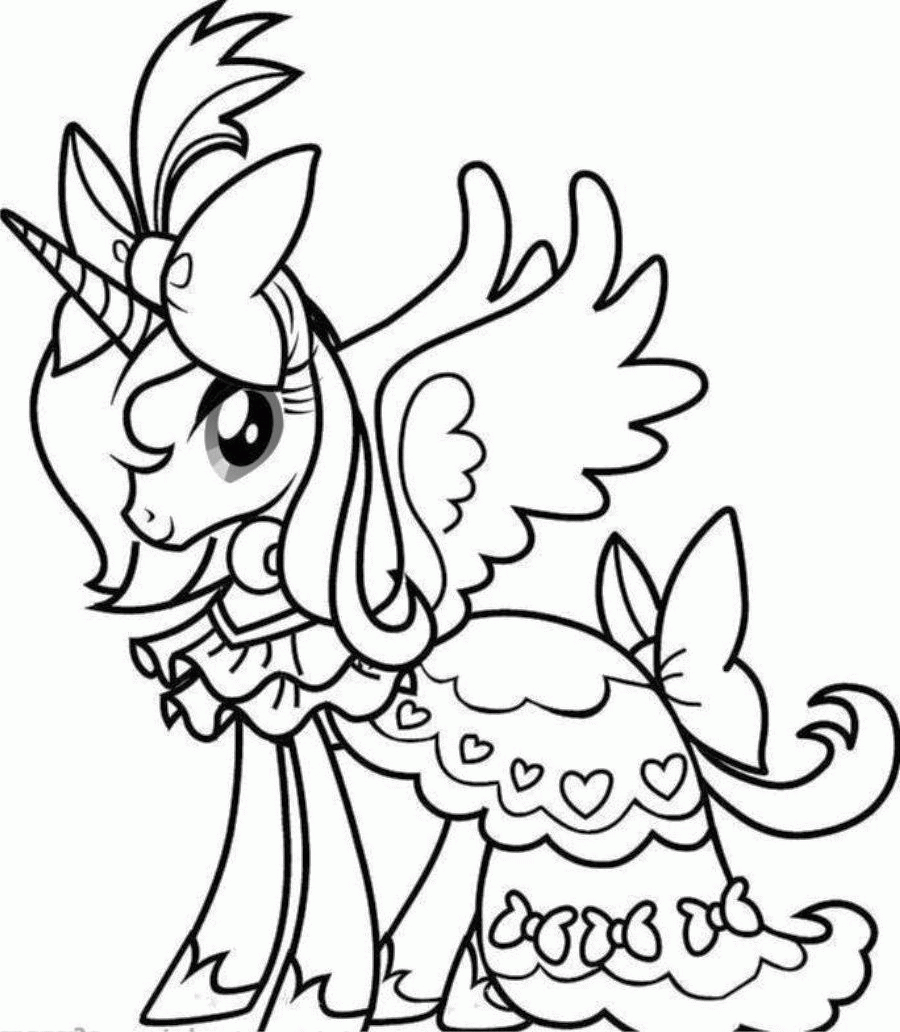 Princess Unicorn Coloring Pages   Coloring Home