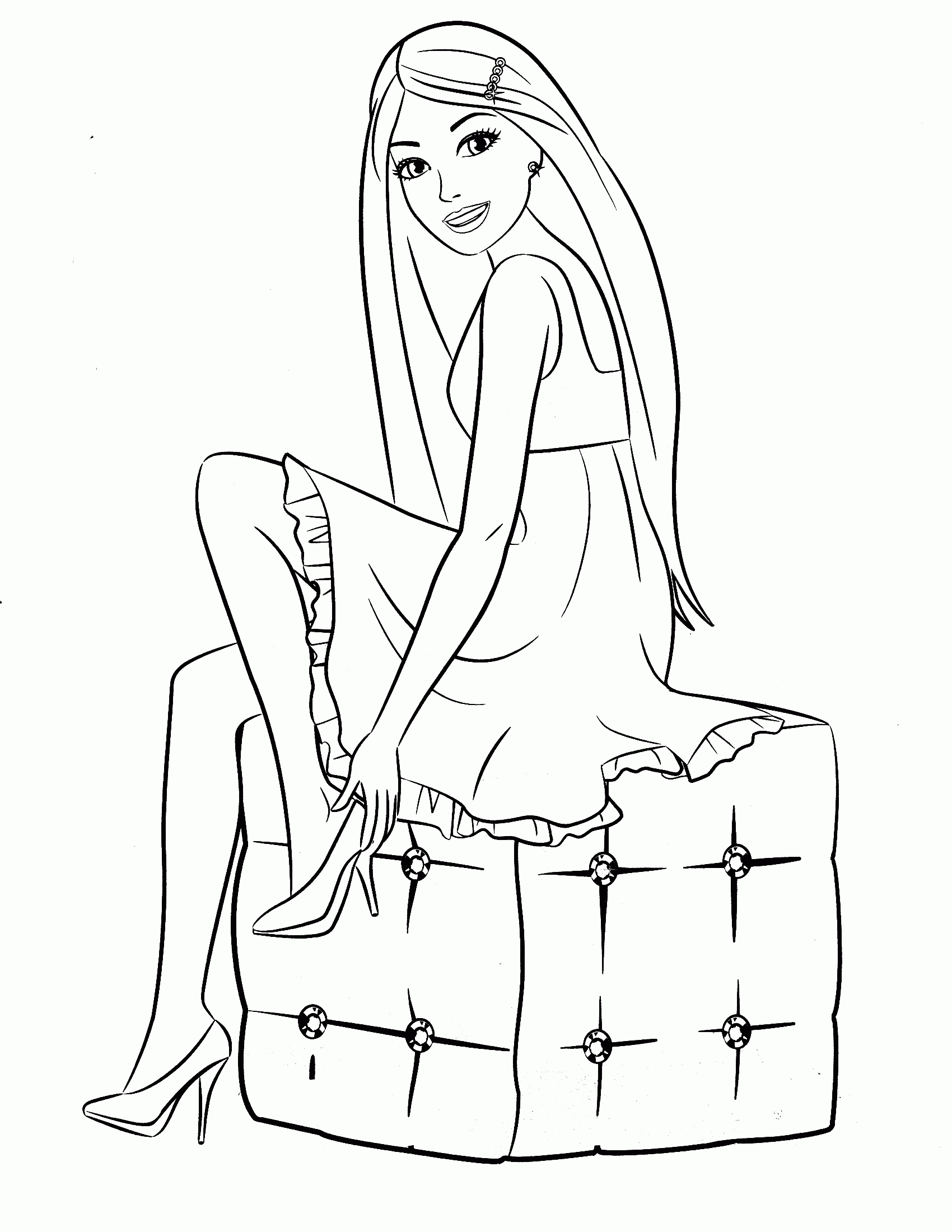 Barbie Coloring Pages Fashion Coloring Home