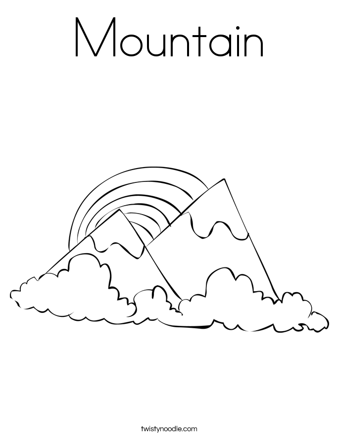 Mountain Coloring Pages - Twisty Noodle