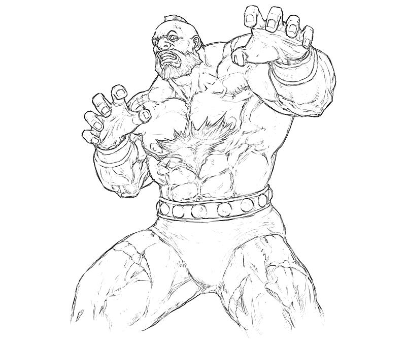 The best free Zangief coloring page images. Download from 3 ...