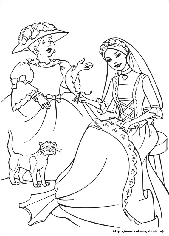 Barbie as the Princess and the Pauper coloring pages on Coloring ...