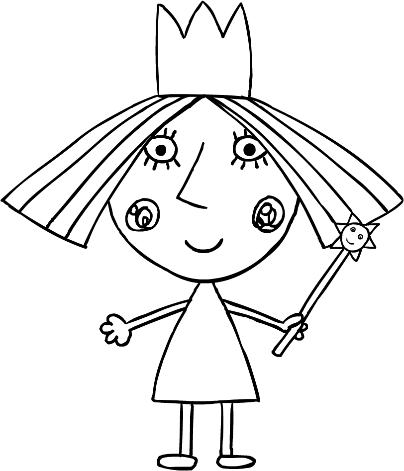 Princess Holly Coloring Page - Free Printable Coloring Pages for Kids